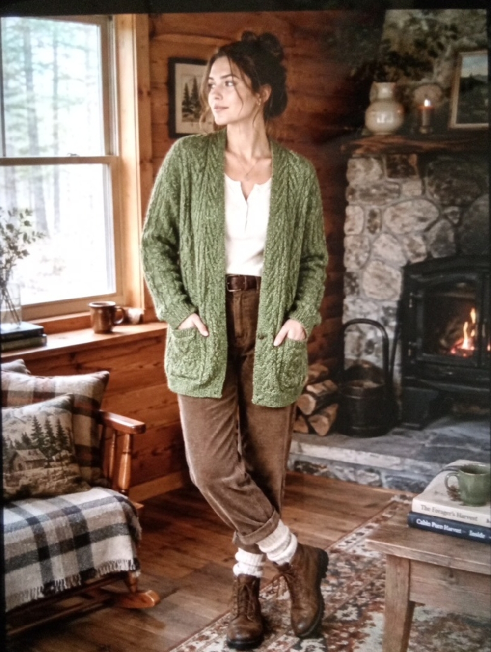 Aran Crafts Ireland Merino Wool Cabincore Gradma Core Fisherman Sweater MP